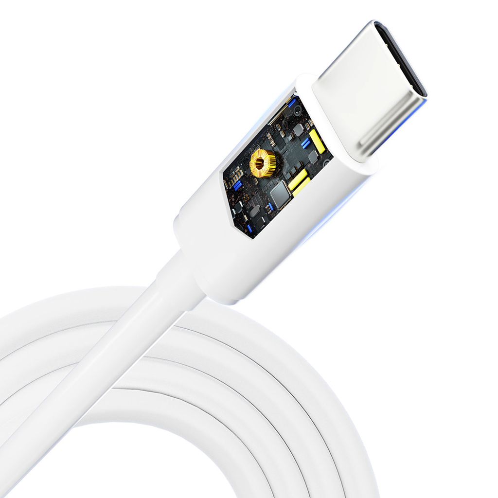 3mk Hyper Cable USB-C / USB-C 100W 2m - hvid