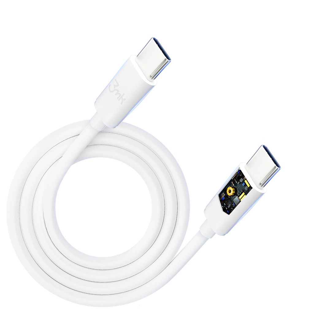 3mk Hyper Cable USB-C / USB-C 100W 2m - hvid