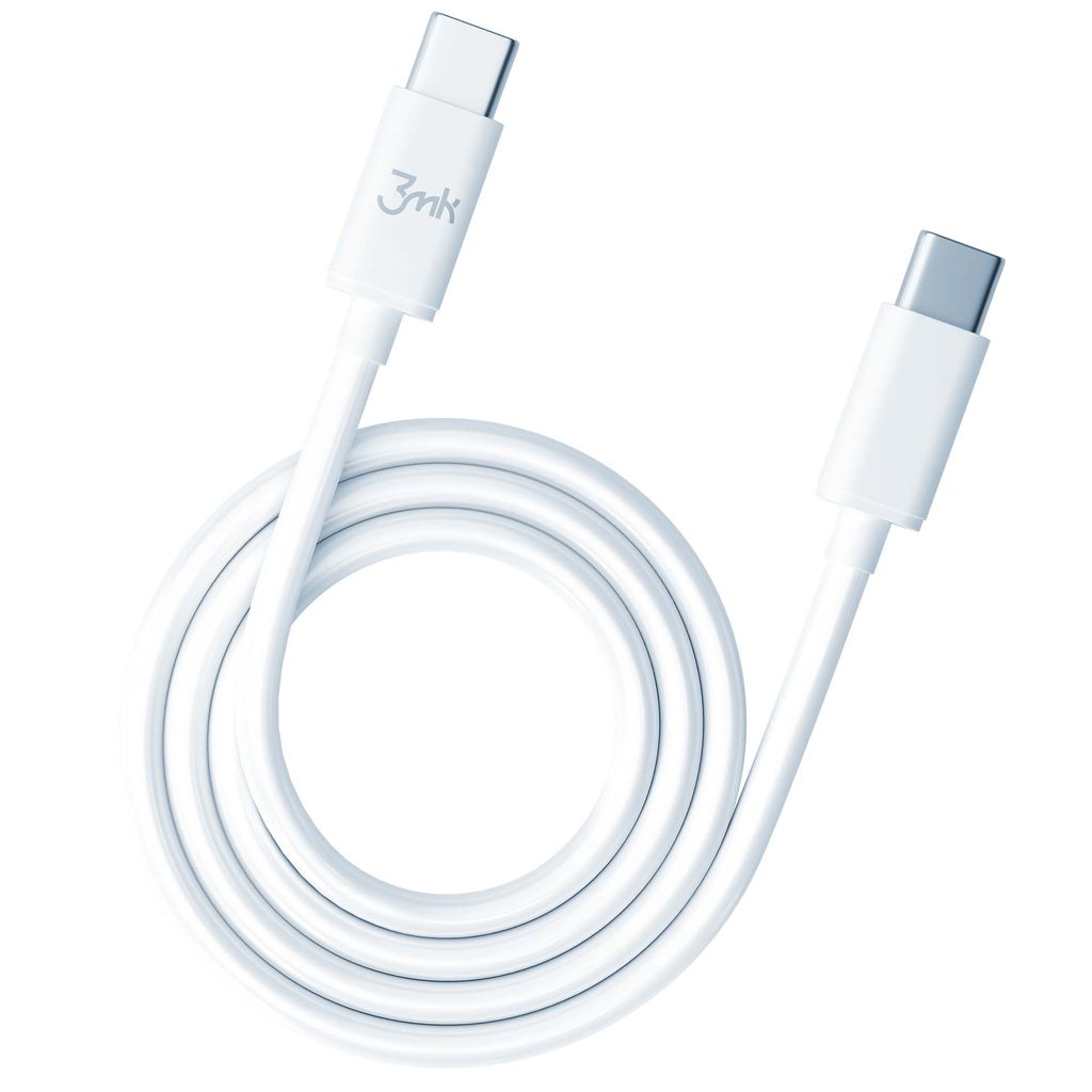 3mk Hyper Cable USB-C / USB-C 100W 2m - hvid