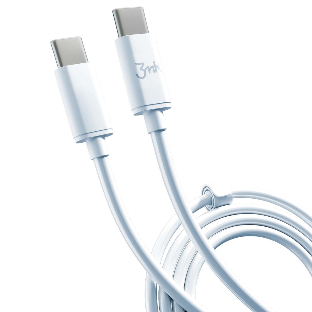 3mk Hyper Cable USB-C / USB-C 100W 2m - hvid