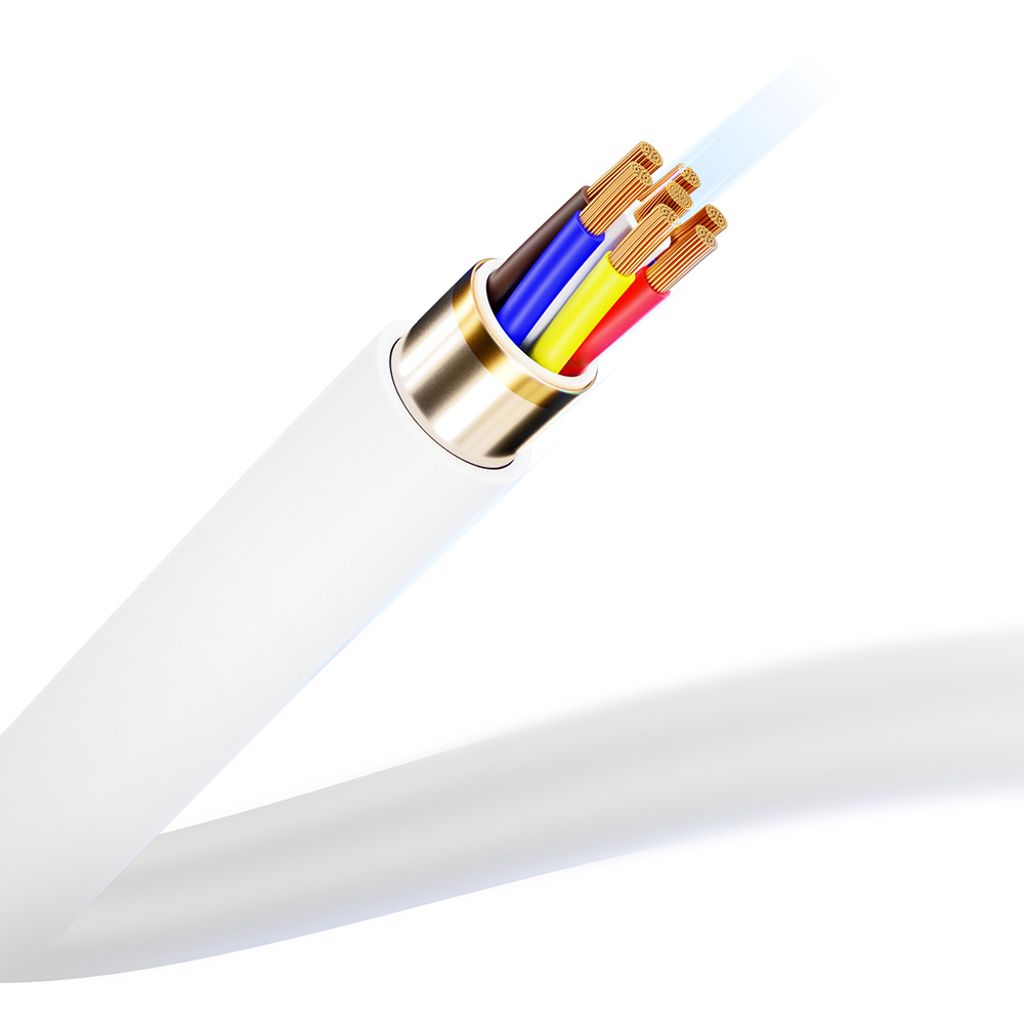 3mk Hyper Silicone Cable USB-C / USB-C 100W 2m – hvit