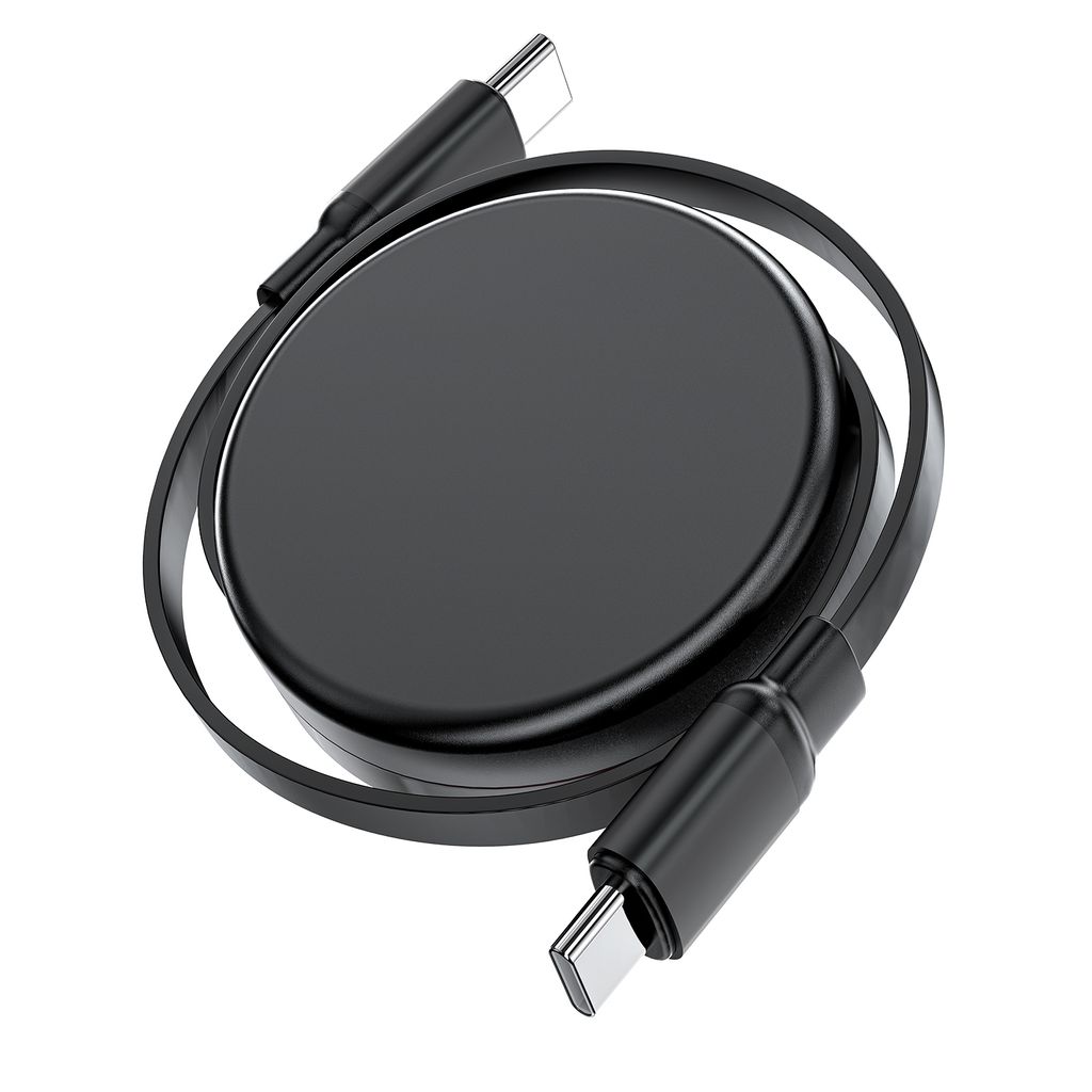 Acefast C13-03 USB-C til USB-C 60W retrækkeligt kabel – Sort