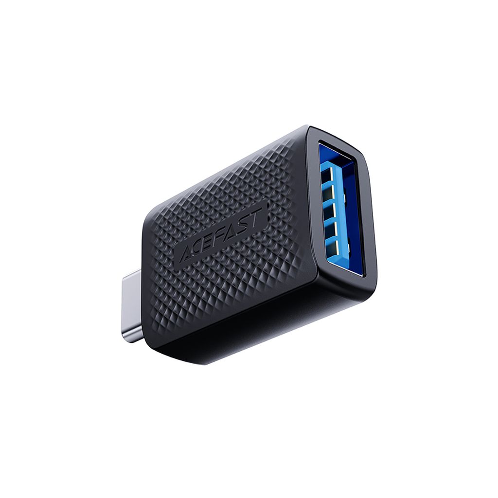 Acefast J1 USB-A til USB-C adapter 5Gb/s – svart