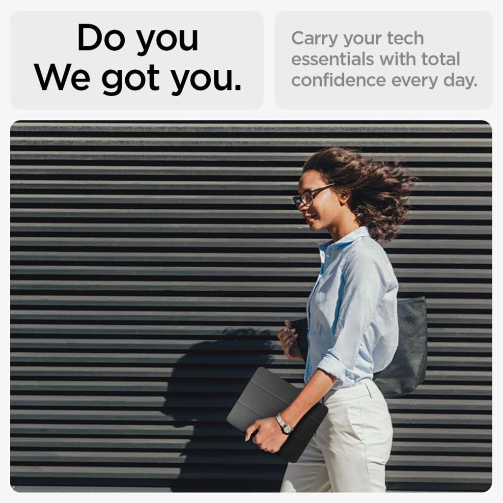 Spigen Urban Fit Tri-Fold Kotelo iPad Air 4/5/6 2020-2024 - Musta