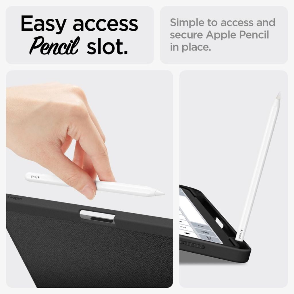 Spigen Urban Fit Tri-Fold Kotelo iPad Air 4/5/6 2020-2024 - Musta