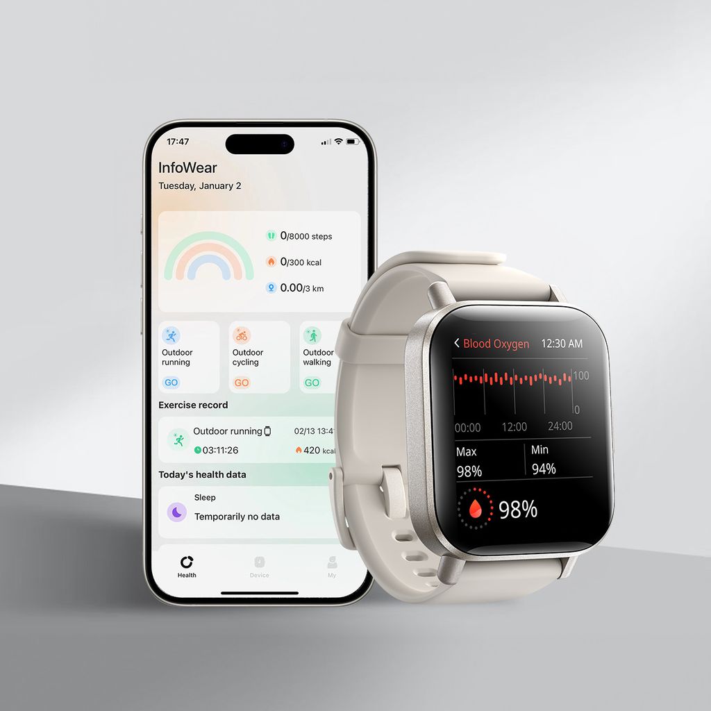 Joyroom Fit-Life JR-FT3S smartklokke med anropsfunksjon – titanium