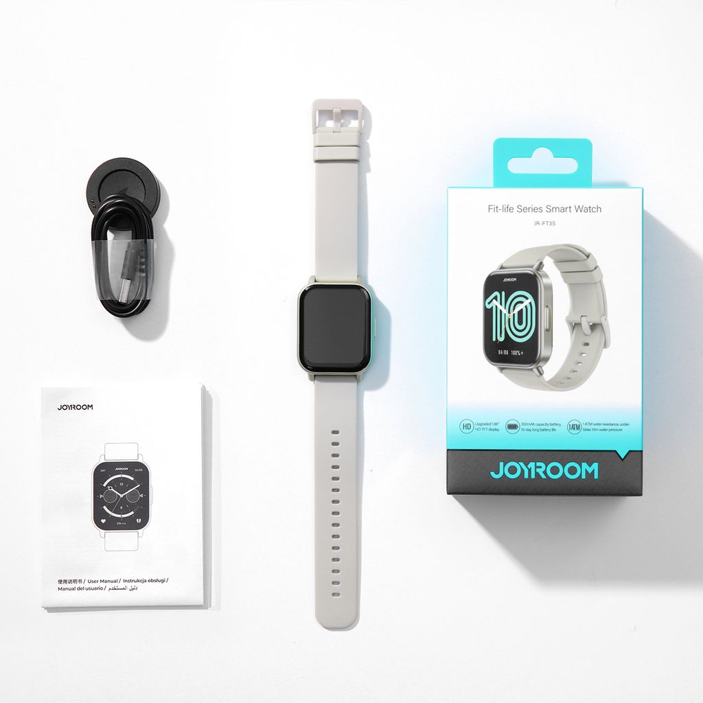 Joyroom Fit-Life JR-FT3S smartklokke med anropsfunksjon – titanium