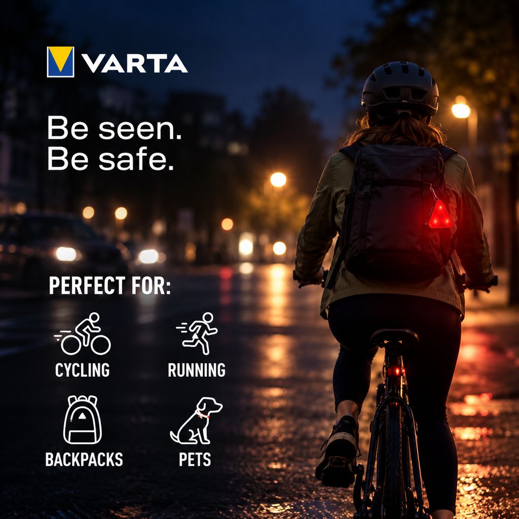 VARTA magnetisk sikkerhetslys – hvit
