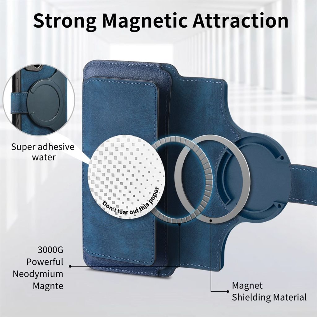 CASENEO iPhone 16 Plus Cover with Stand - Dark blue