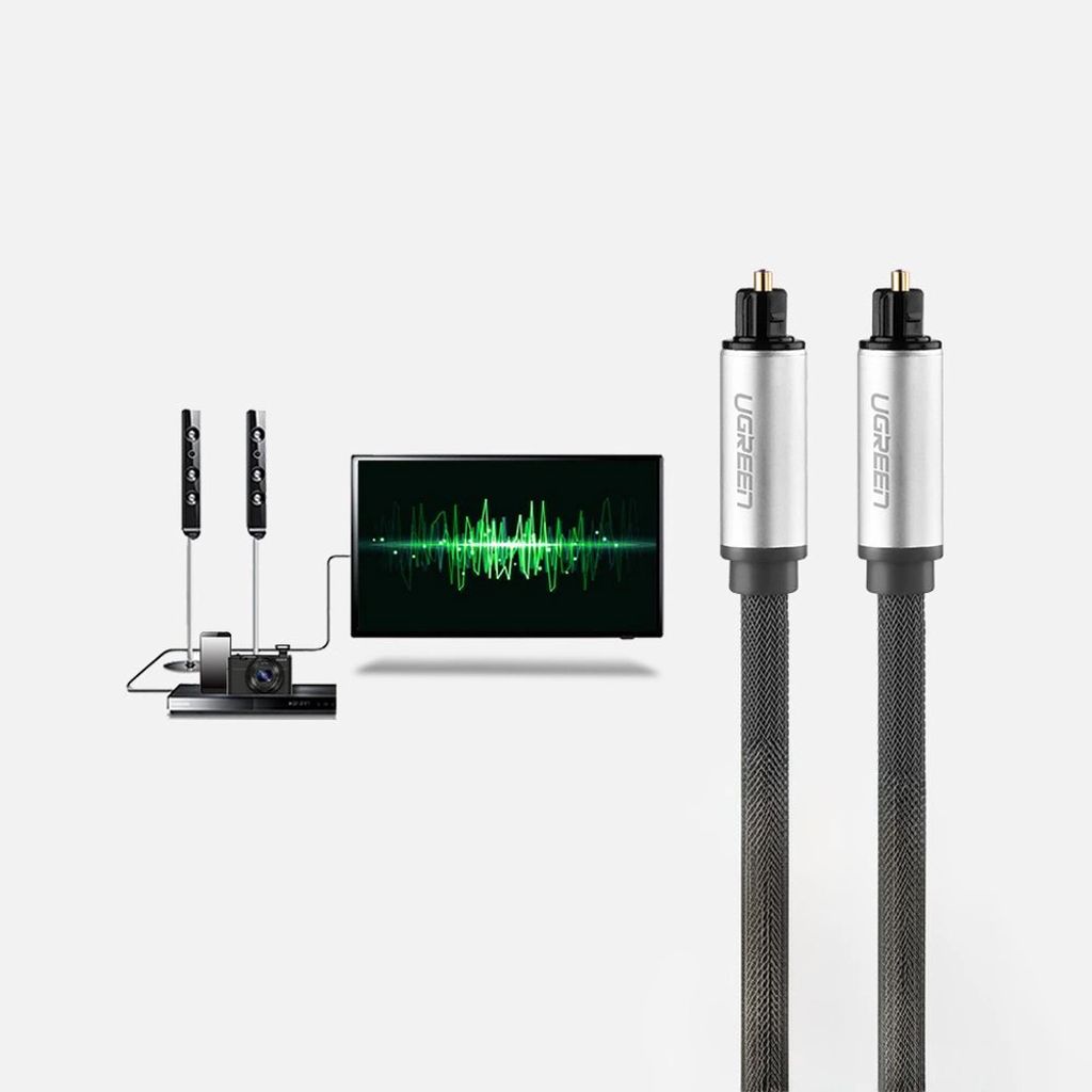 Ugreen AV108 10542 optisk Toslink/SPDIF kabel 1,5m – grå