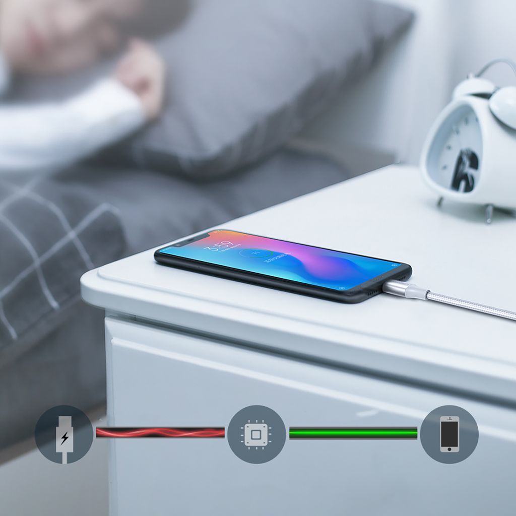 Ugreen US288 60131 USB-A / USB-C QC 3.0 -kaapeli 1 m, valkoinen