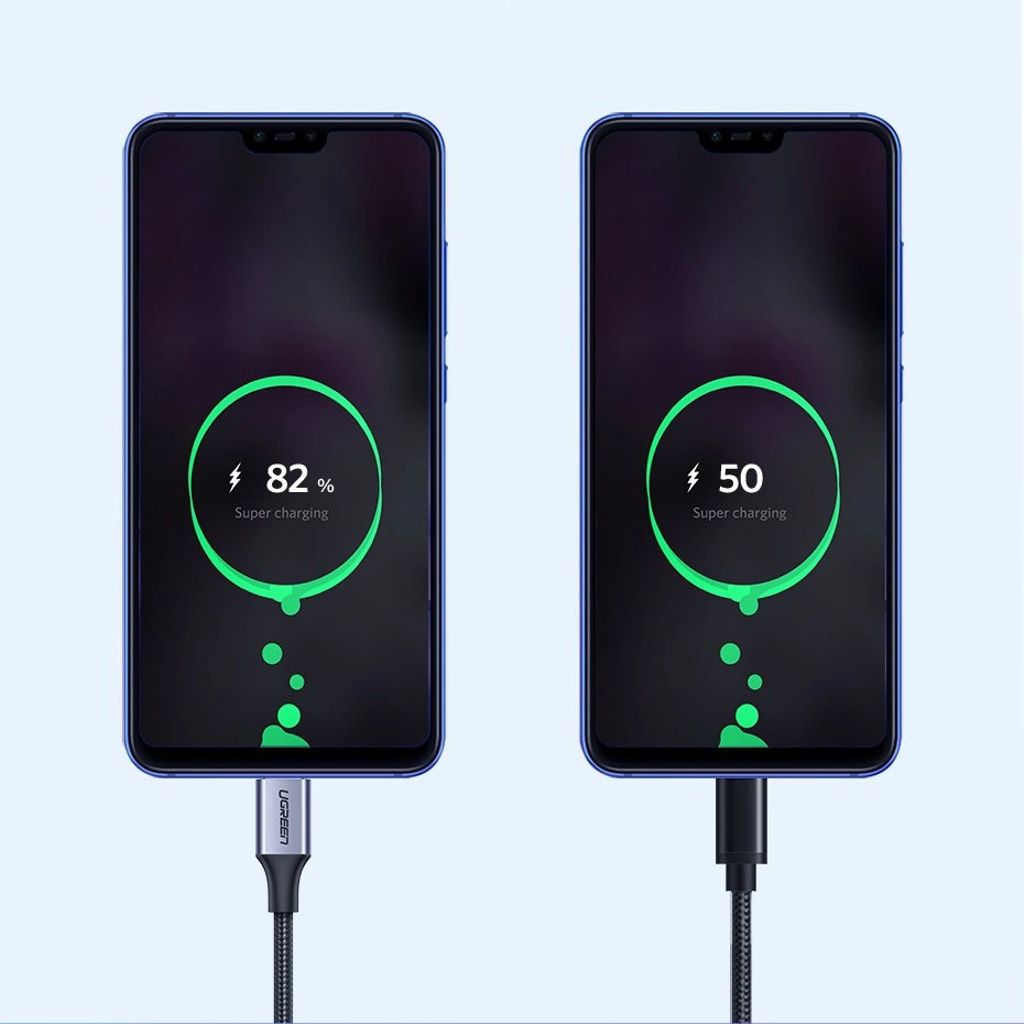 Ugreen US288 60127 USB-A til USB-C QC 3.0 3A kabel 1,5m - grå