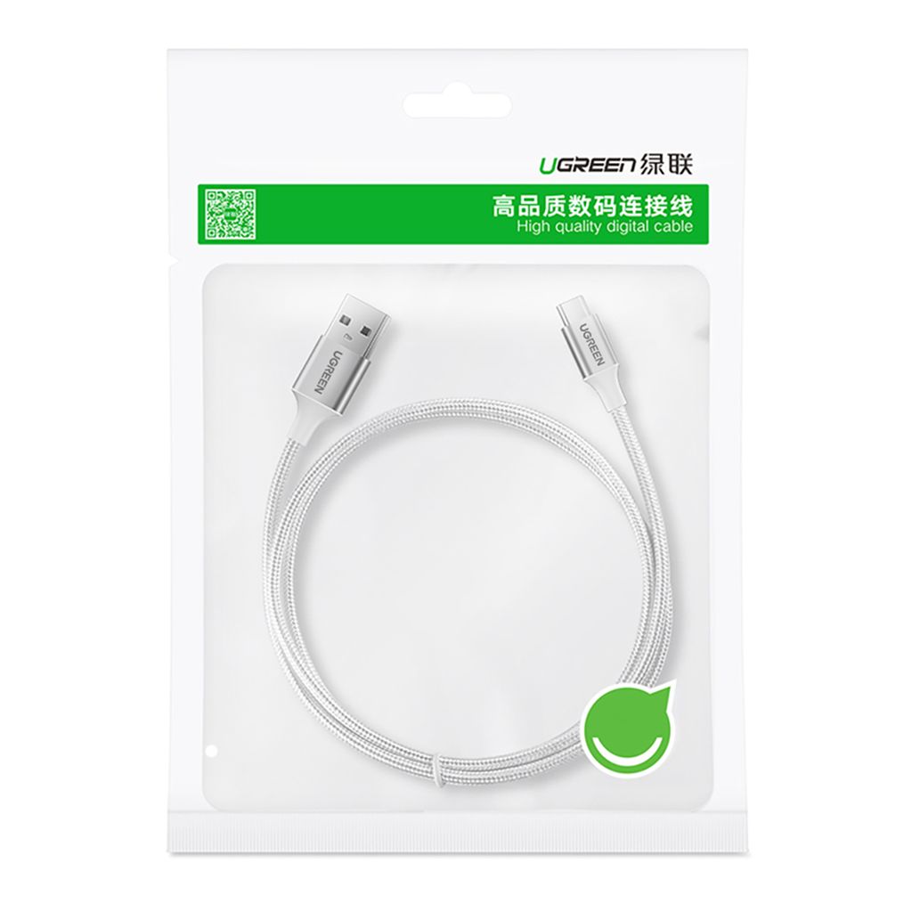 Ugreen US288 60133 USB-A / USB-C QC 3.0 3A 2m kabel - hvid