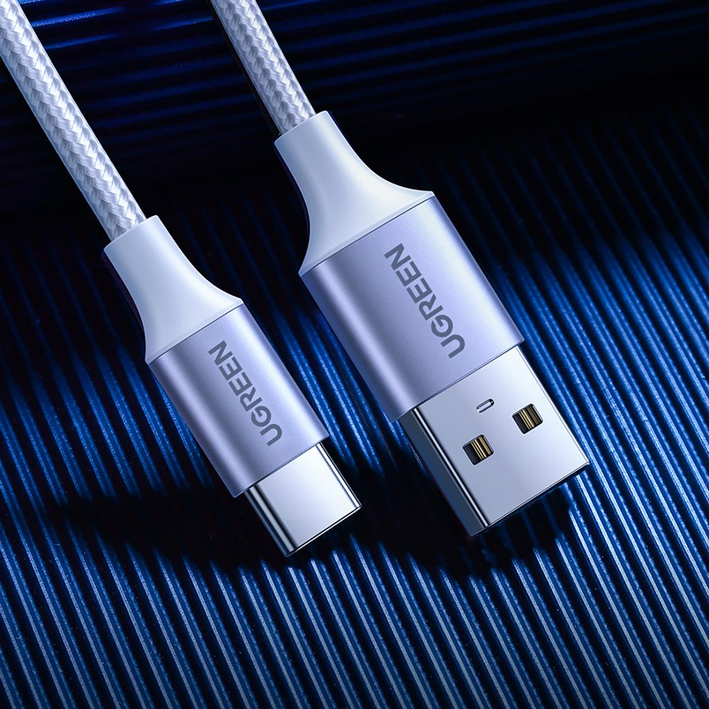 Ugreen US288 60133 USB-A / USB-C QC 3.0 3A 2m kabel - hvid