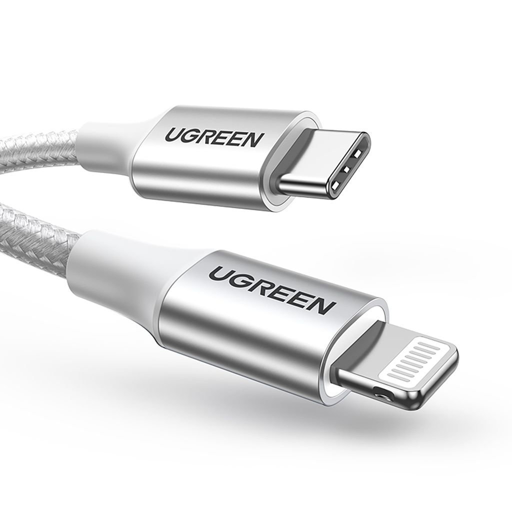 Ugreen US304 70523 USB-C til Lightning kabel 1m - sølv