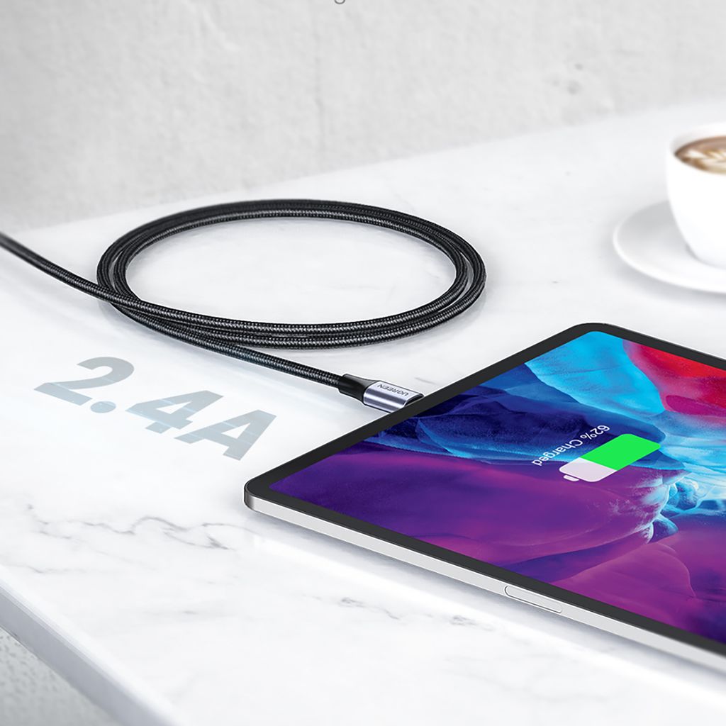 Ugreen US199 60158 USB-A / Lightning MFi-kabel 2m - svart