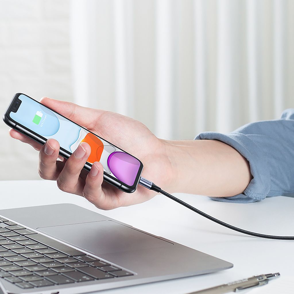 Ugreen US199 60158 USB-A / Lightning MFi-kabel 2m - svart