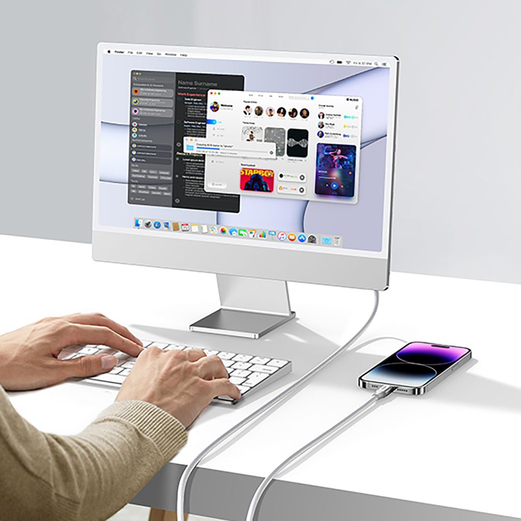Ugreen US199 60163 USB-A / Lightning MFi kabel 2m – sølv