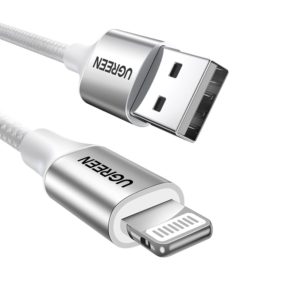 Ugreen US199 60163 USB-A / Lightning MFi kabel 2m – sølv