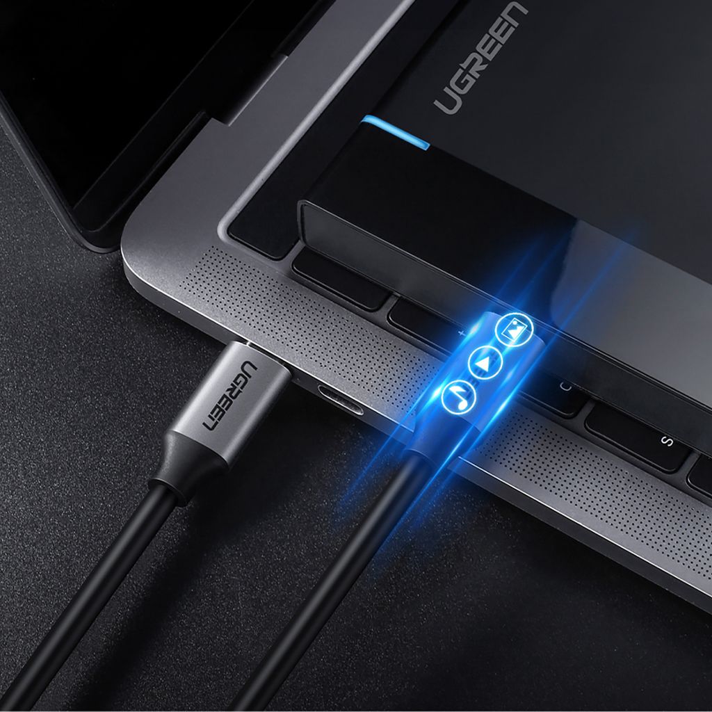 Ugreen US161 50751 USB-C 3.1-kabel 1,5m – grå