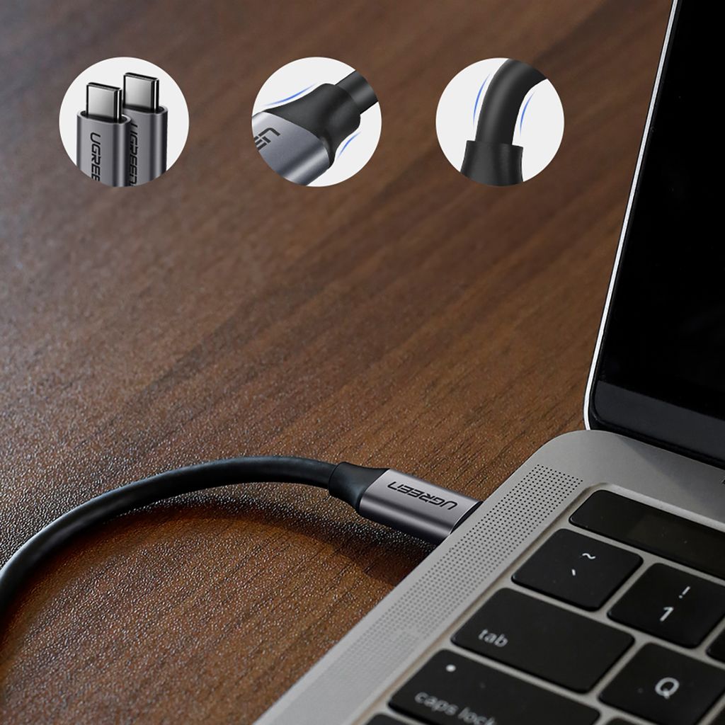 Ugreen US161 50751 USB-C 3.1-kabel 1,5m – grå