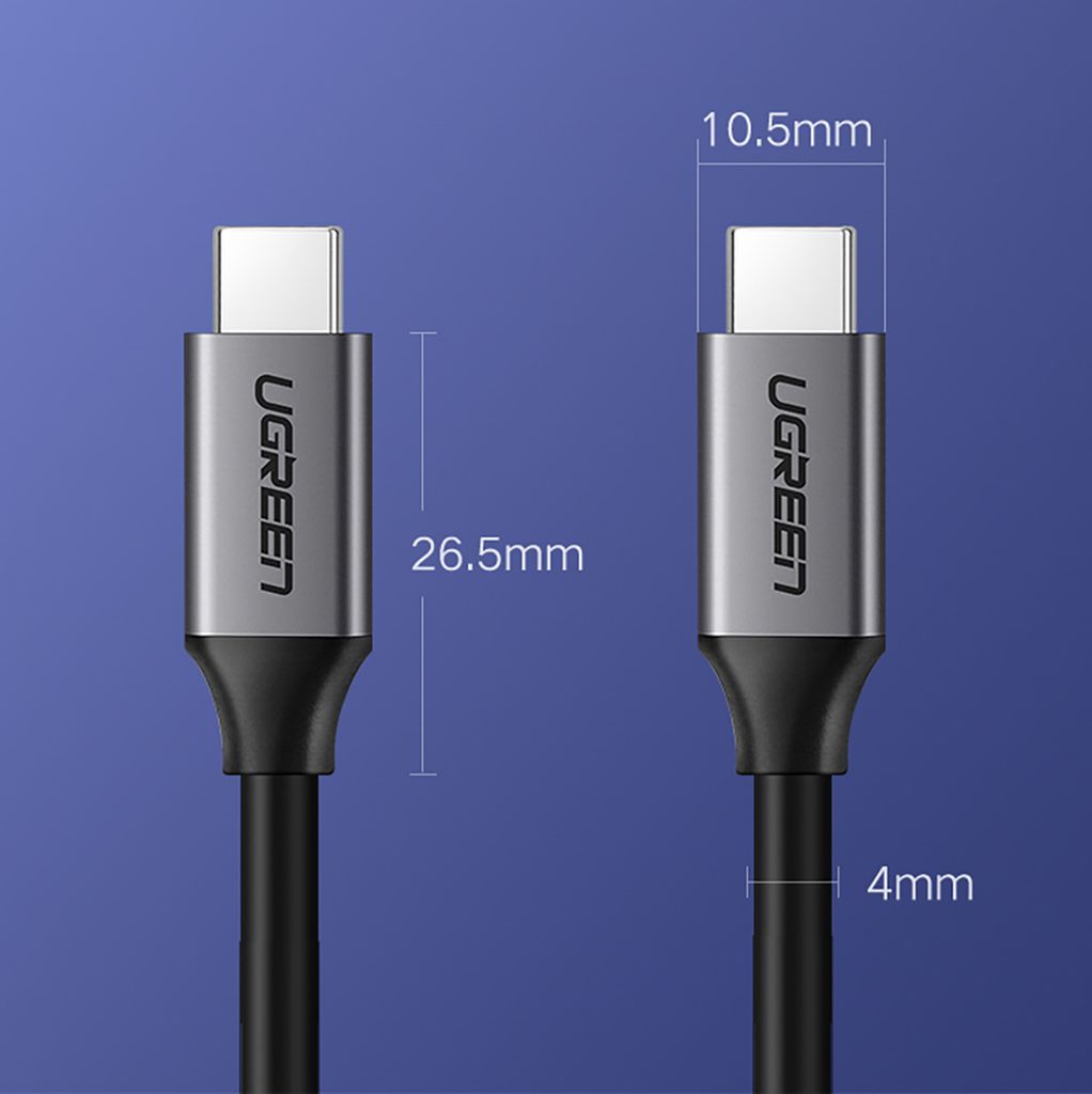 Ugreen US161 50751 USB-C 3.1-kabel 1,5m – grå