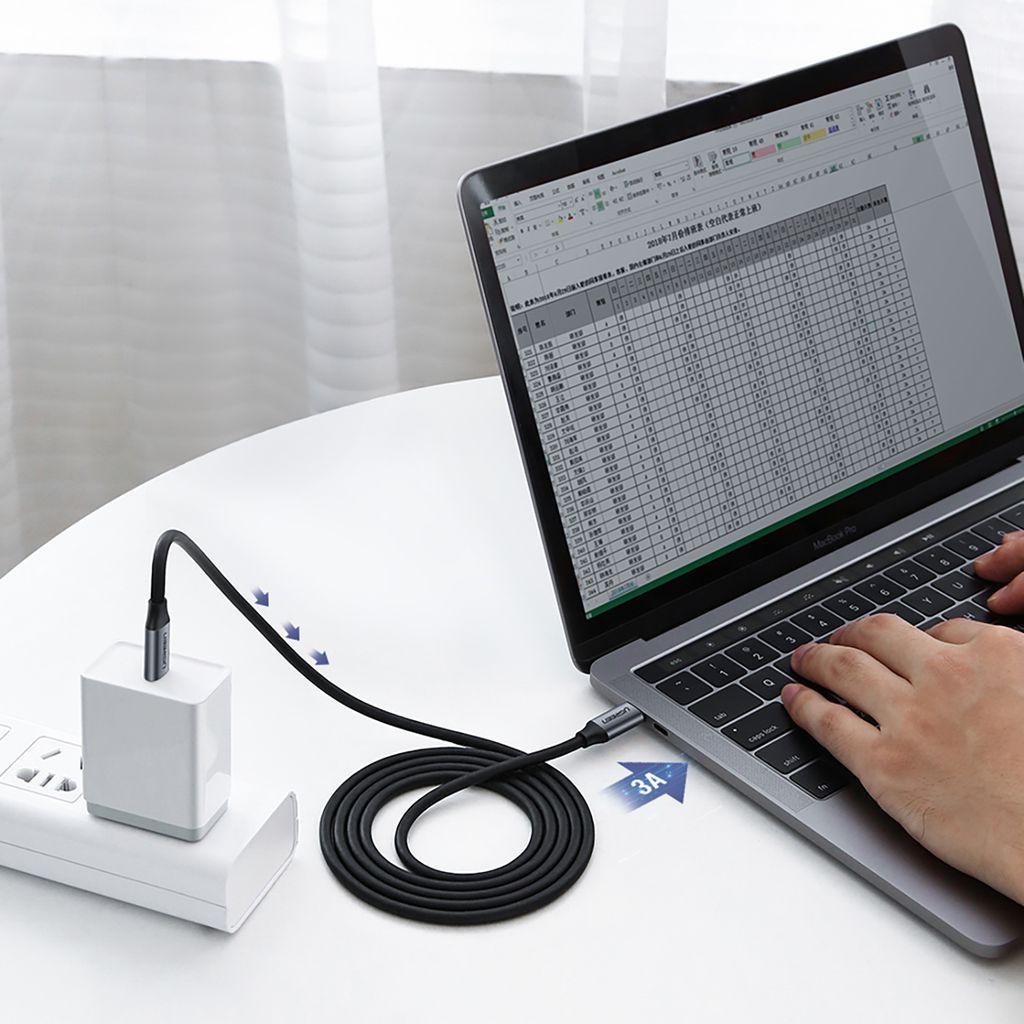 Ugreen US161 50751 USB-C 3.1-kabel 1,5m – grå