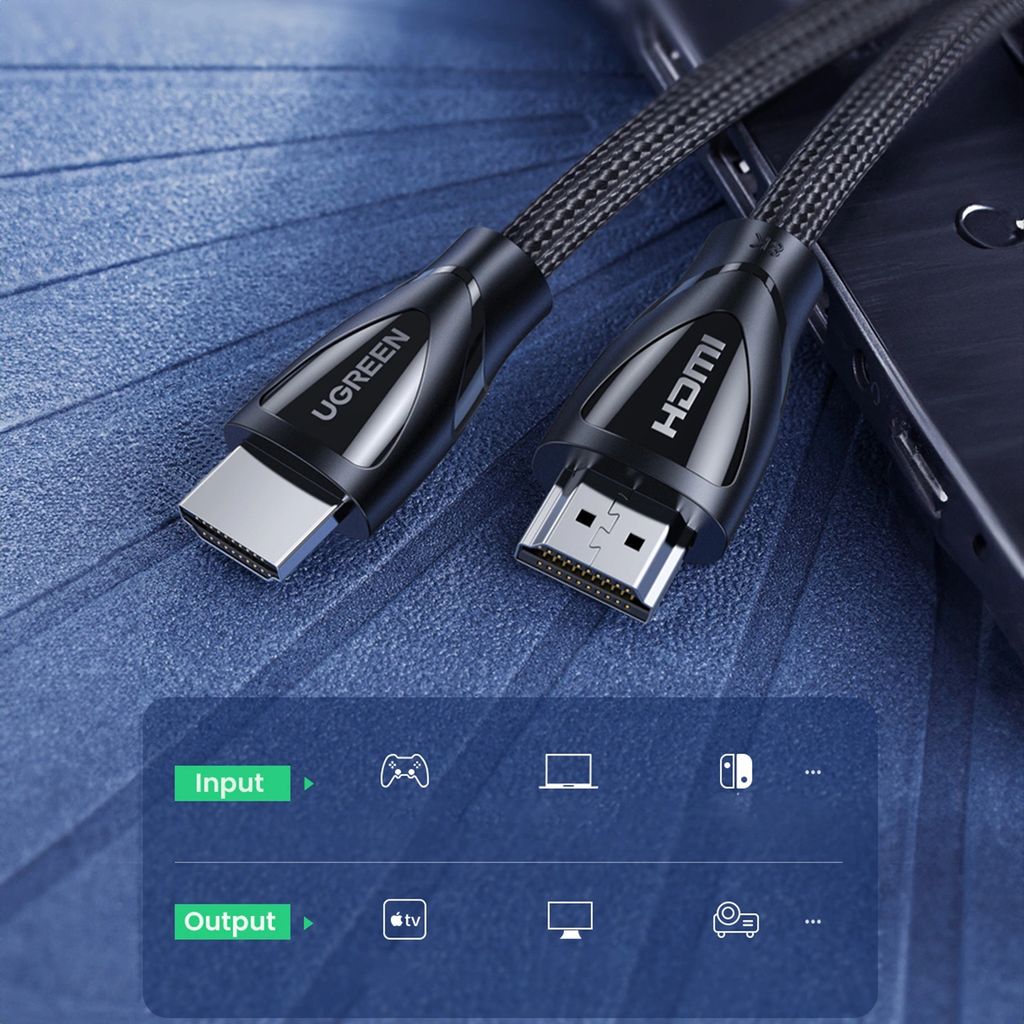 Ugreen HD140 HDMI 2.1 kabel 1m svart – 8K/60Hz