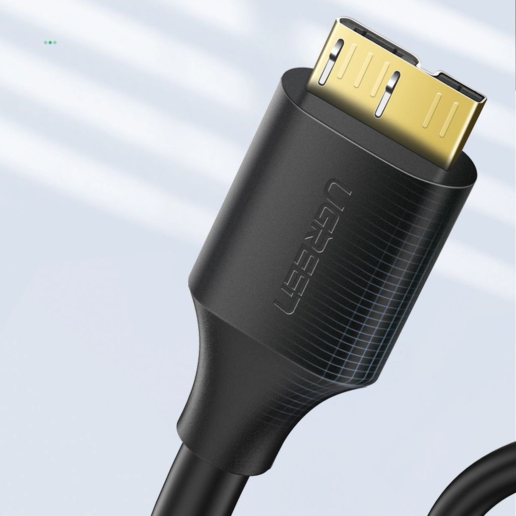 Ugreen US130 10840 USB-A 3.0 till micro USB-B kabel 0,5m svart