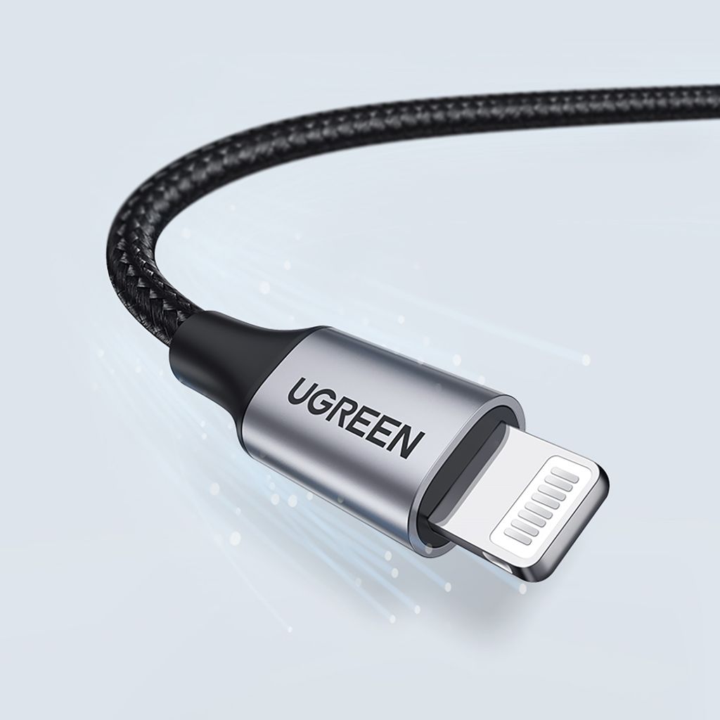 Ugreen US199 60157 USB-A / Lightning MFi-kaapeli 1,5m, musta