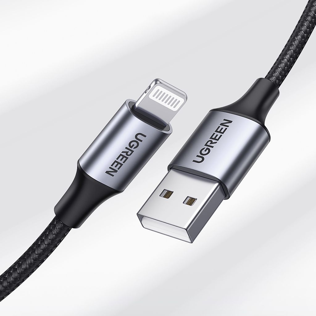 Ugreen US199 60157 USB-A / Lightning MFi-kaapeli 1,5m, musta