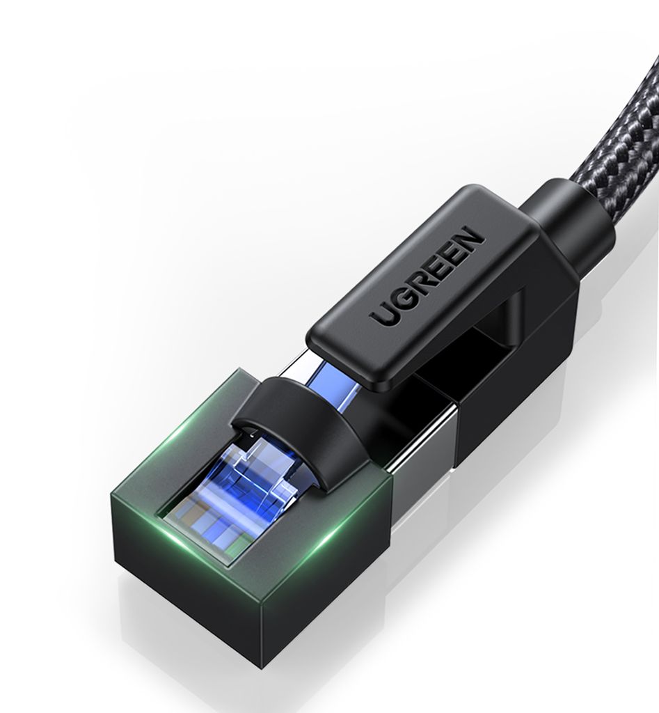Ugreen NW153 Ethernet Cat8 kabel 1,5 m svart - Snabb och hållbar