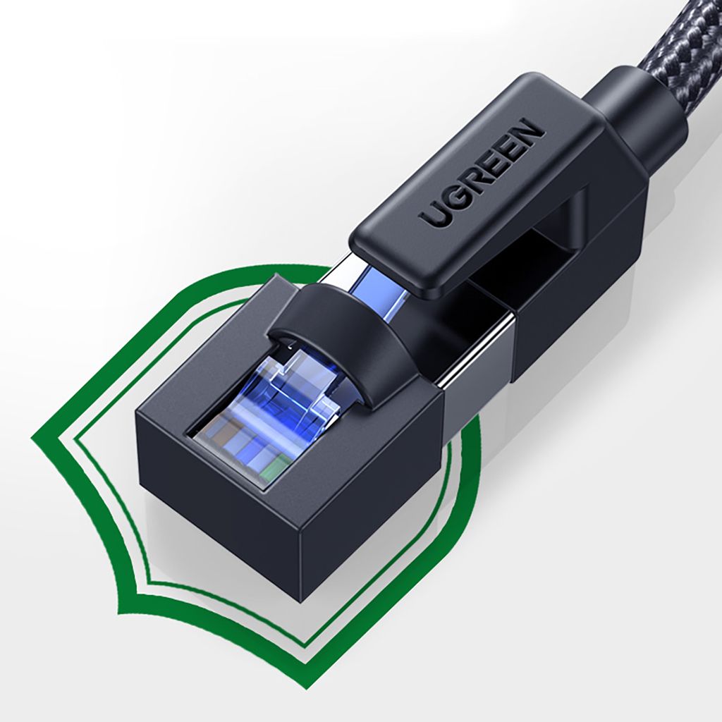 Ugreen NW153 Ethernet Cat8 kabel 1,5 m svart - Snabb och hållbar