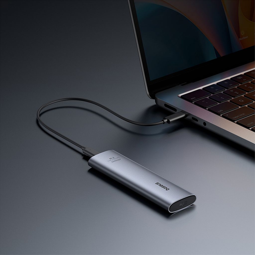 Baseus FlyJoy M.2 NVMe 10Gb/s SSD caddy - grå