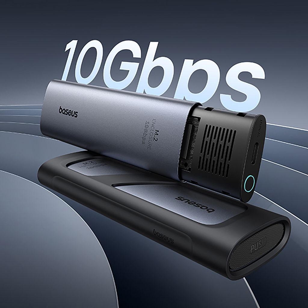 Baseus FlyJoy M.2 NVMe 10Gb/s SSD caddy - grå