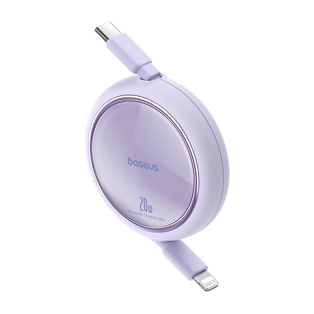 Baseus Free2Pull Cable Retractable USB-C / Lightning 20W 1m - violetti