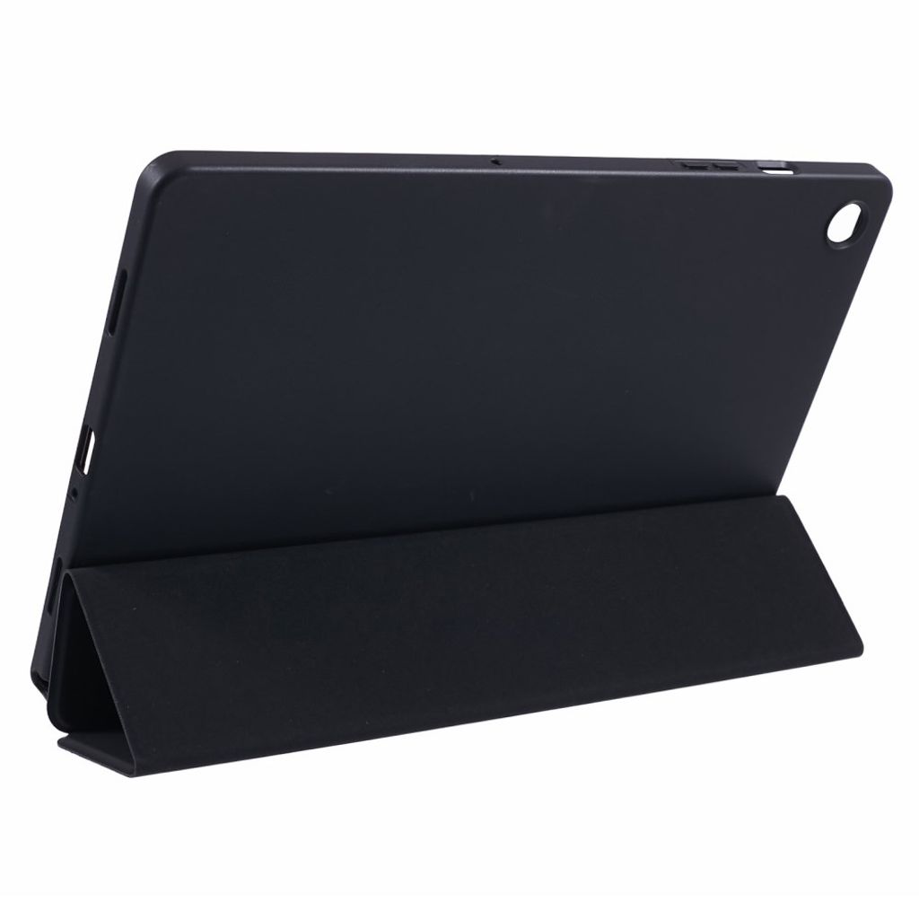 Samsung Galaxy Tab A11 Plus Etui Tri-Fold PU-lær og TPU - Svart