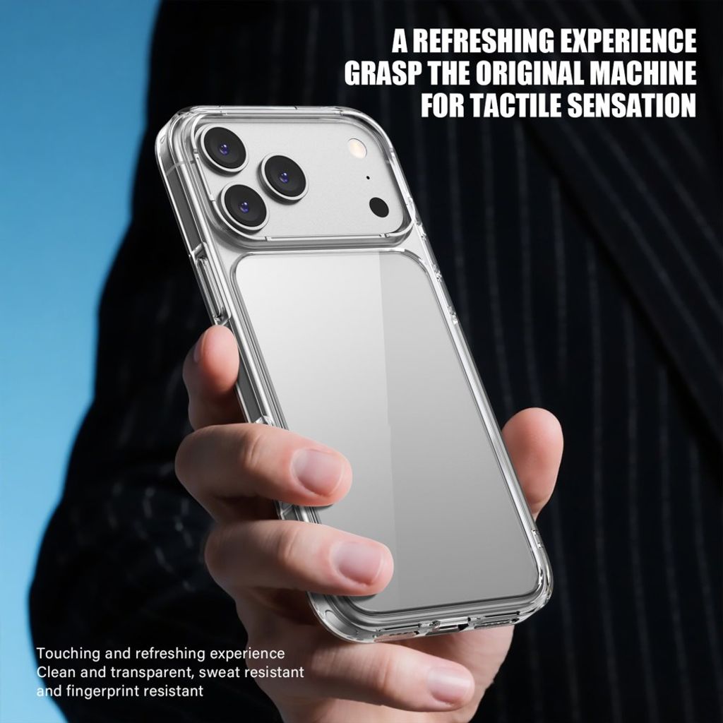 IPAKY iPhone 18 Pro Max/17 Pro Max kuori iskunkestävä - läpinäkyvä