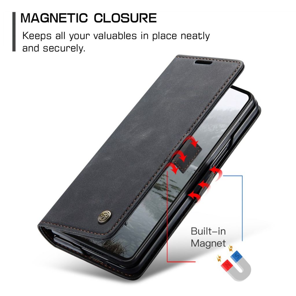 CASEME Samsung Galaxy Z Fold7 5G Plånboksfodral - Svart