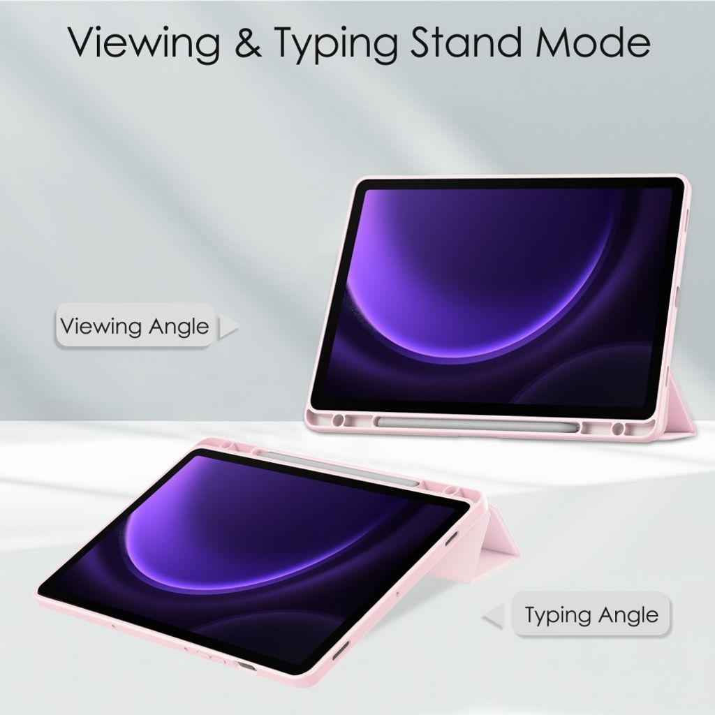 Samsung Galaxy Tab S10 FE/S9 FE Etui med Penneplass - Rosa