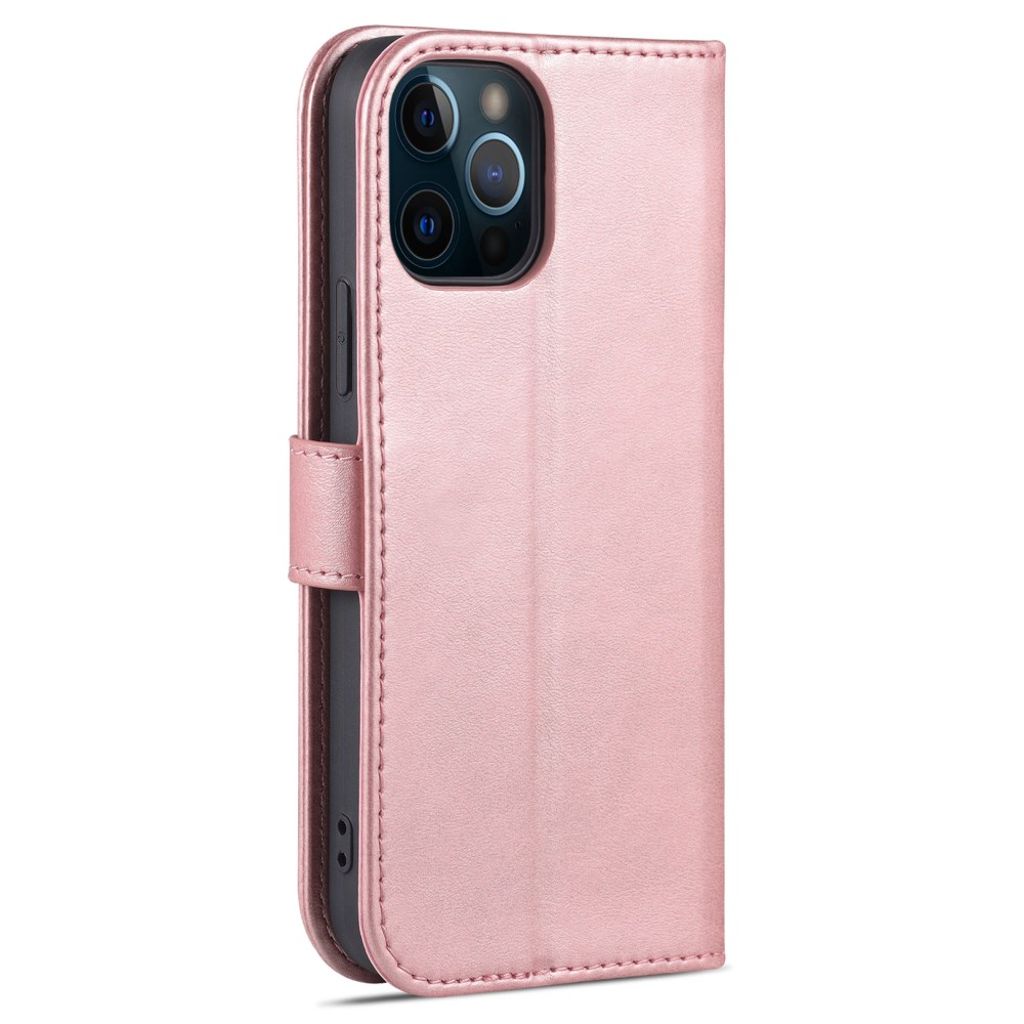 AZNS iPhone 13 mini Wallet Cover Stand – Rose Gold