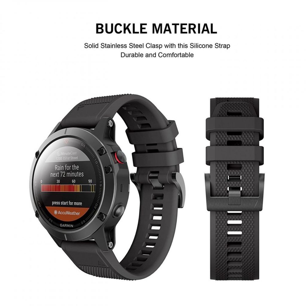 Tech-Protect Smooth Deksel til Garmin Fenix 5/6/6 Pro/7 - Svart