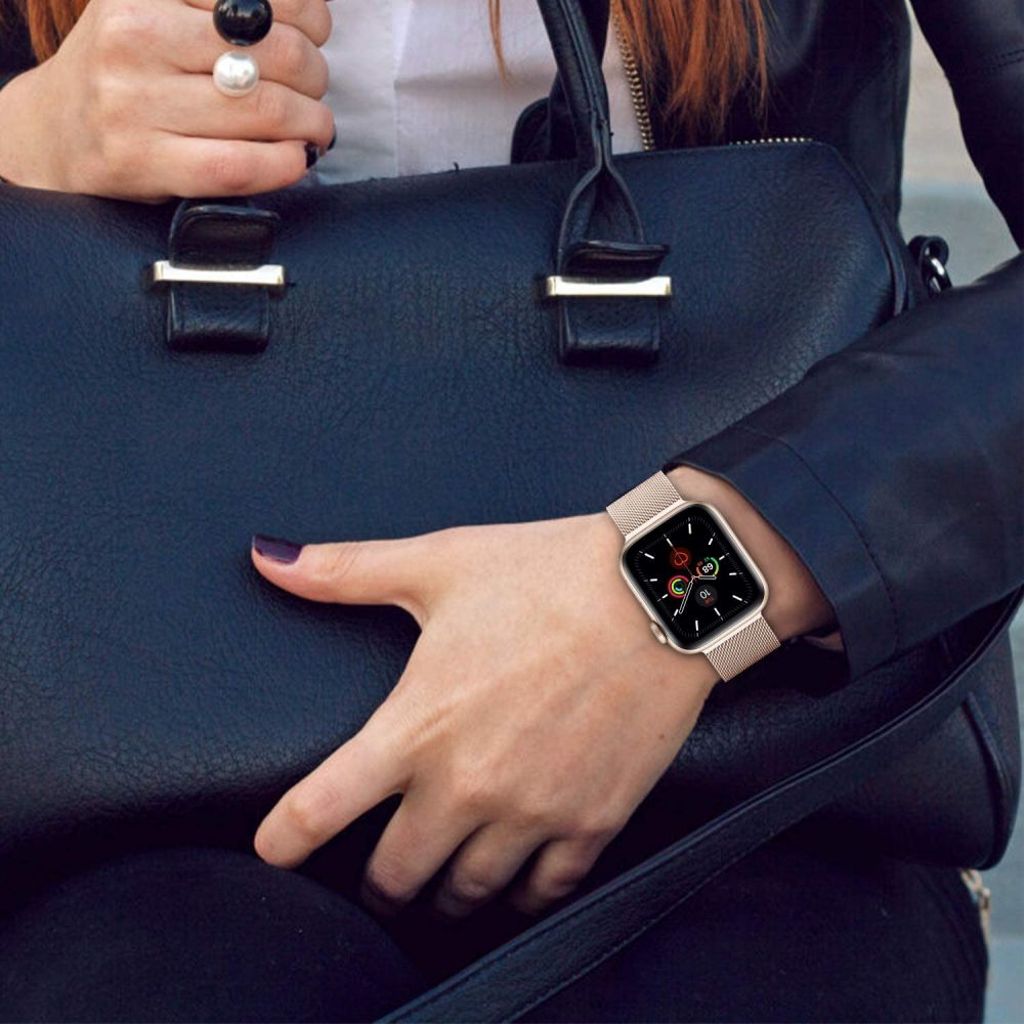 Tech-Protect MilaneseBand Klokkereim til Apple Watch 42/44/45/49 mm - Gull