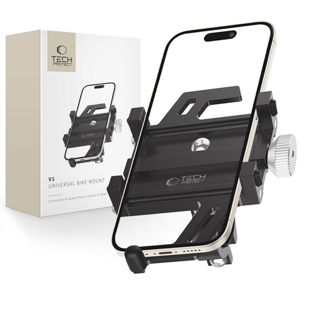 Tech-Protect V1 pyörän puhelinteline – Musta