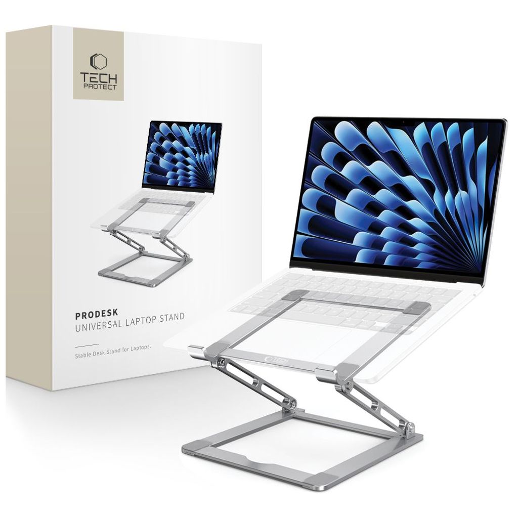 Tech-Protect ULS400 Sammenklappelig Laptop Stand Universal op til 17" – Grå