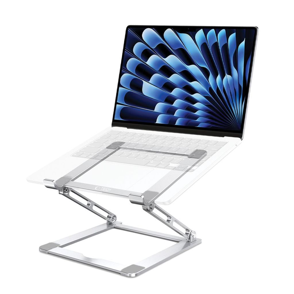 Tech-Protect ULS400 Sammenklappelig Laptop Stand Universal op til 17" - Sølv