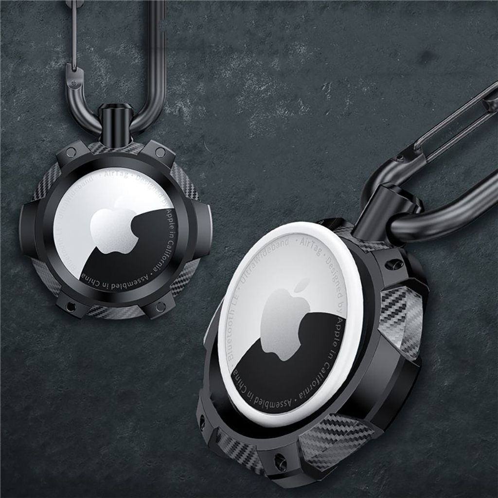 Tech-Protect Apple AirTag Kuori TPUCarbon – Musta