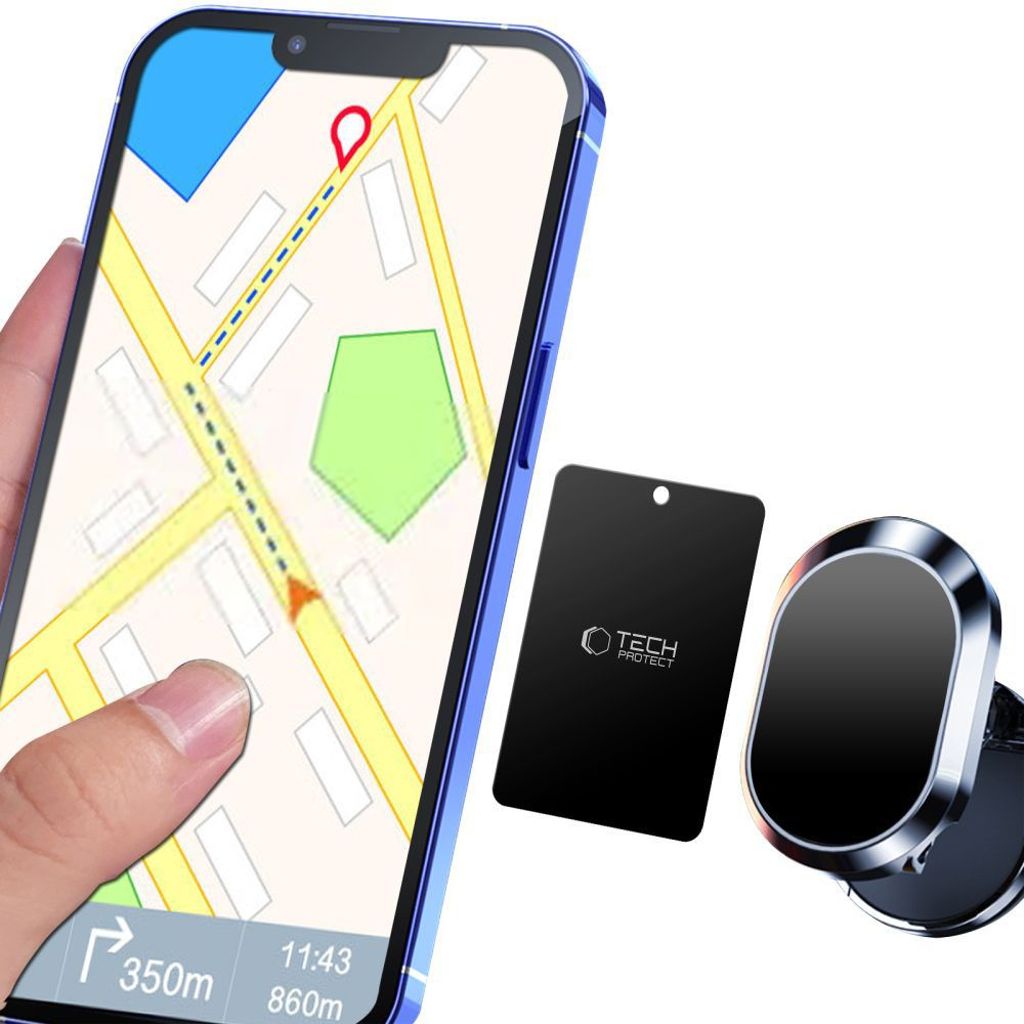 Tech-Protect MetalPlate magnetiske plader til bilholder – sort (4 stk)