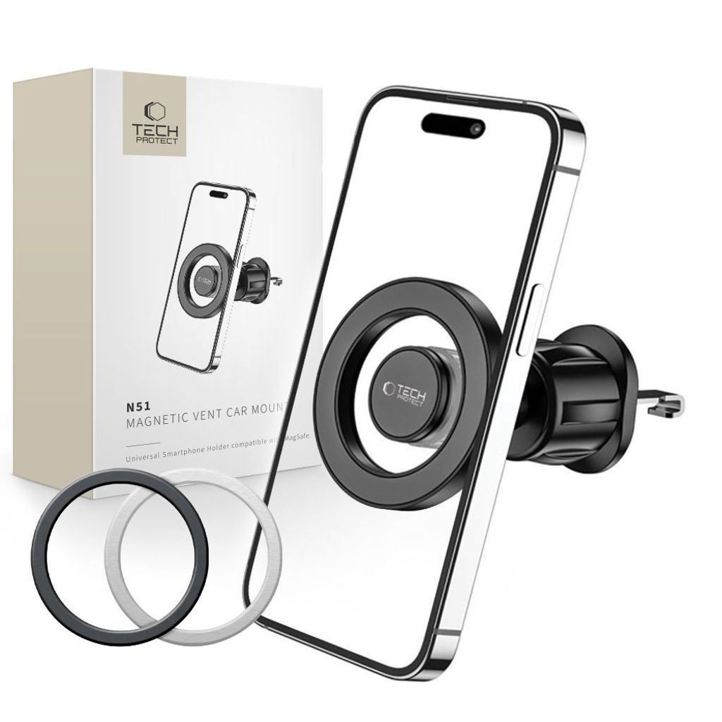 Tech-Protect N51 car phone holder with MagSafe for air vent – black