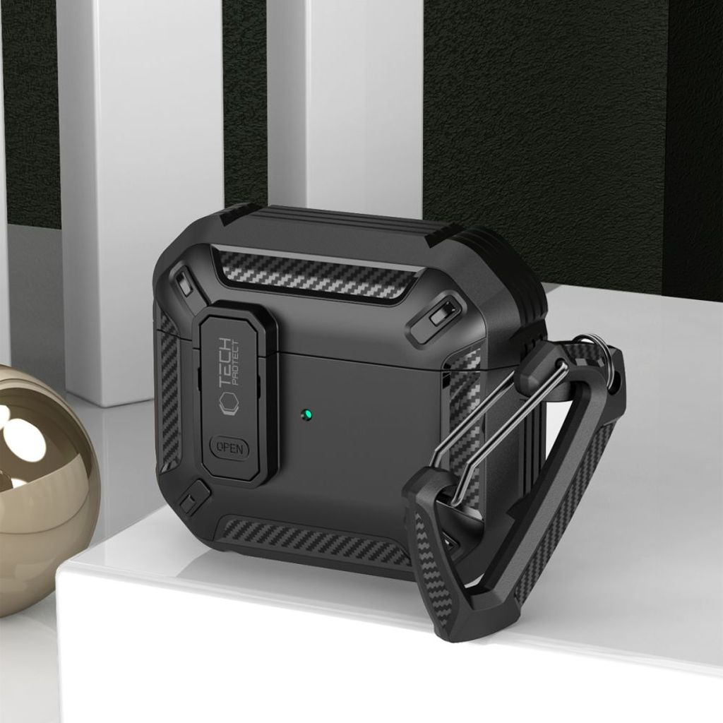Tech-Protect X-Carbo Case for AirPods Pro 1 / 2 - Black
